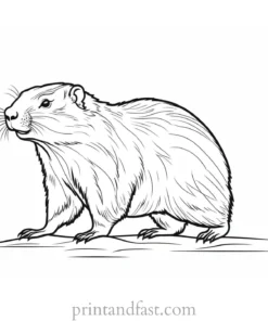 groundhog coloring page free