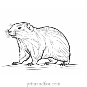 groundhog coloring page free