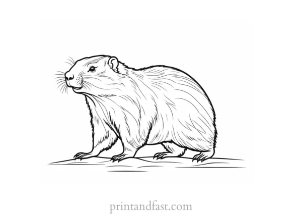 groundhog coloring page free