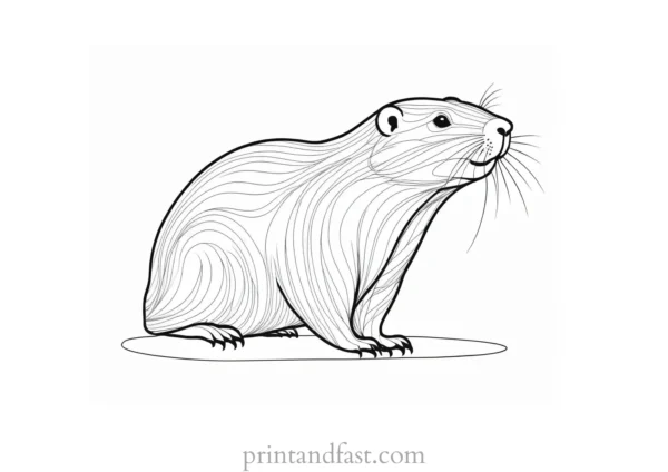 groundhog coloring page fun