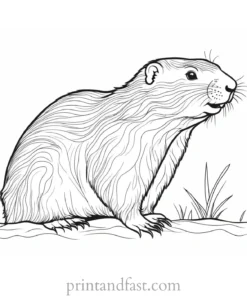 groundhog coloring page interactive