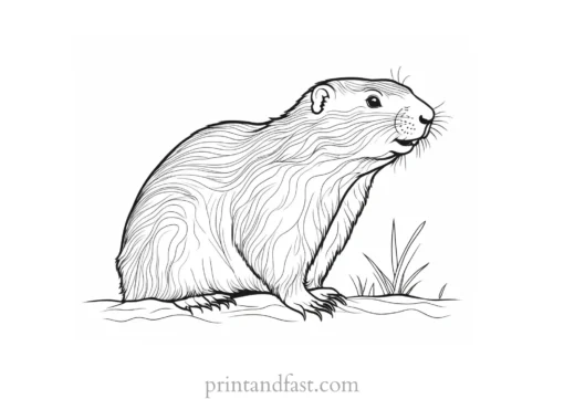 groundhog coloring page interactive