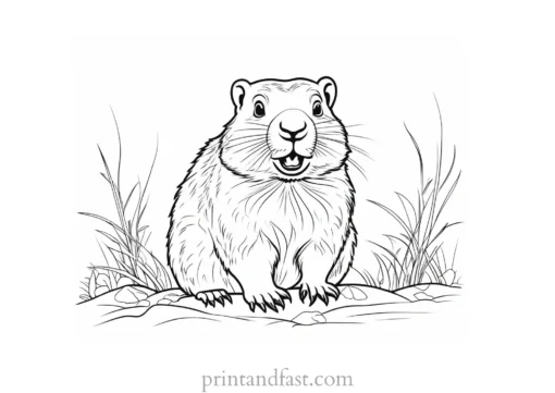 groundhog coloring page preschool