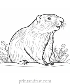 groundhog coloring page printable