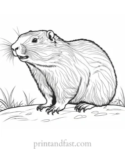 groundhog coloring page rodent