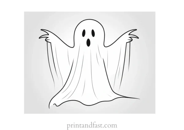 halloween ghost coloring page