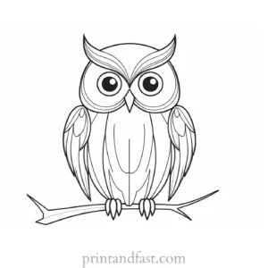 halloween owl coloring page