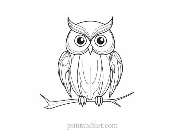 halloween owl coloring page