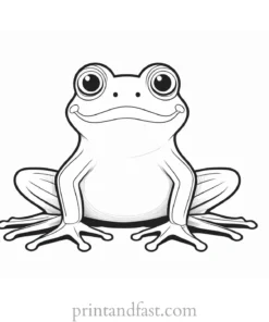 happy frog coloring page