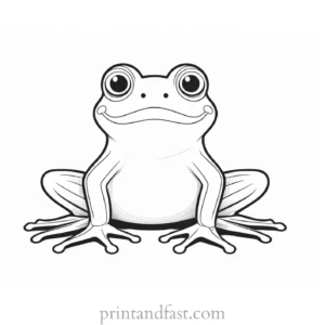 happy frog coloring page