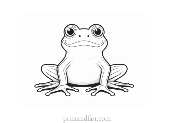 happy frog coloring page