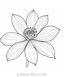 hard flower coloring page