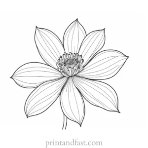 hard flower coloring page