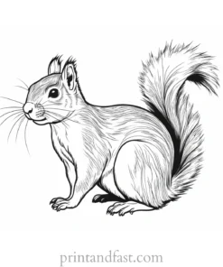 hard squirrel coloring page