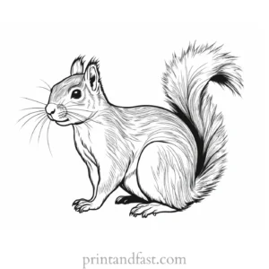 hard squirrel coloring page