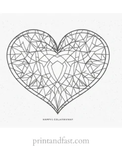 heart coloring page Valentines Day