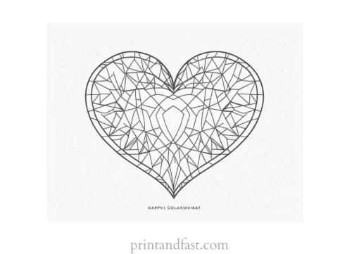 heart coloring page Valentines Day