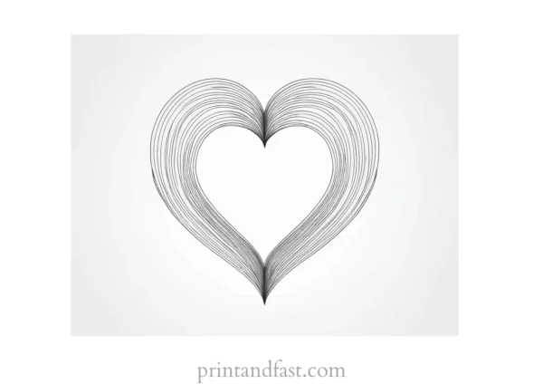 heart coloring page advanced