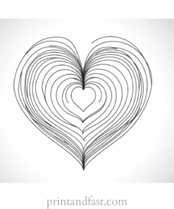 heart coloring page easy