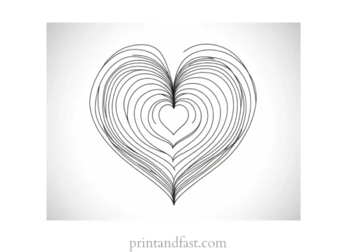 heart coloring page easy