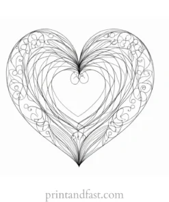 heart coloring page love