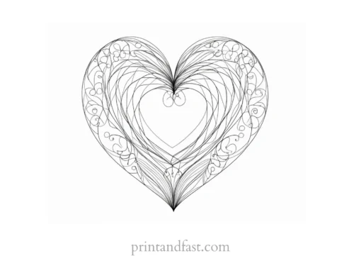 heart coloring page love