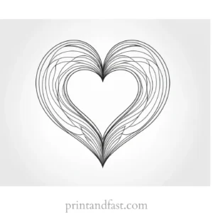 heart coloring page online