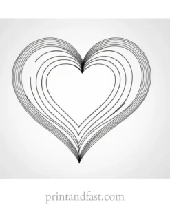 heart coloring page simple