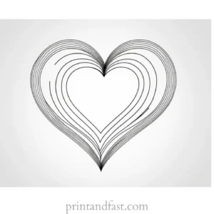 heart coloring page simple