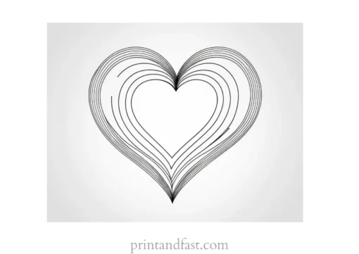 heart coloring page simple