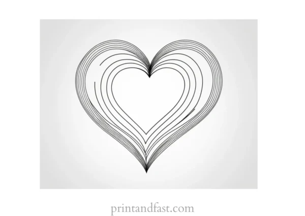 heart coloring page simple