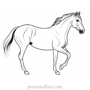 horse coloring page educational