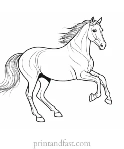 horse coloring page for kids