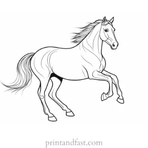 horse coloring page for kids