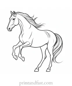 horse coloring page free