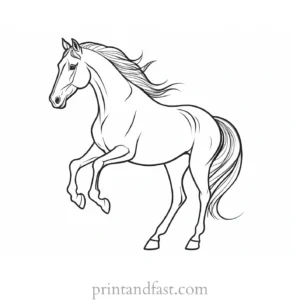 horse coloring page free