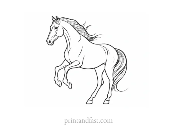 horse coloring page free