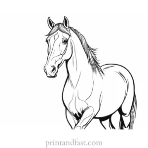 horse coloring page fun