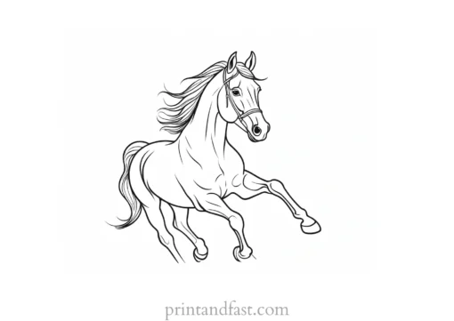 horse coloring page online