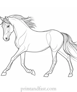 horse coloring page printable