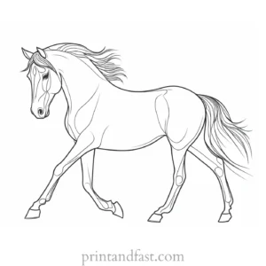 horse coloring page printable