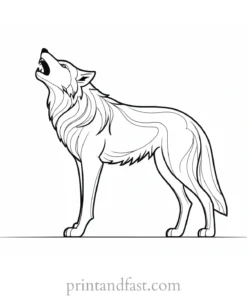 howling wolf coloring page