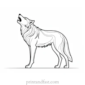 howling wolf coloring page