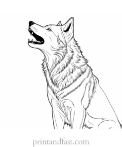 howling wolf coloring sheet