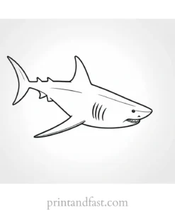 hungry shark coloring page