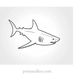 hungry shark coloring page