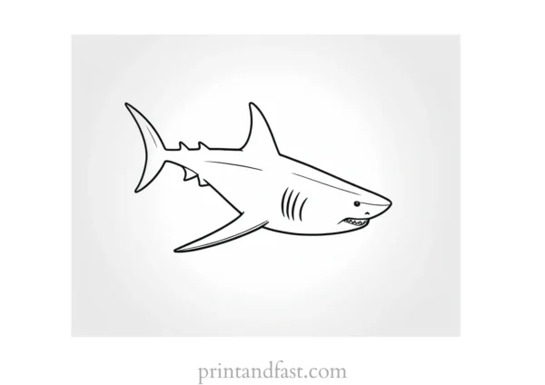 hungry shark coloring page