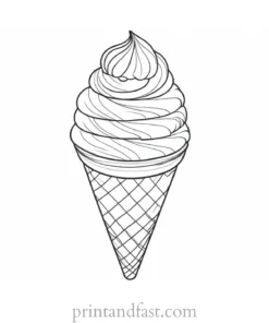 ice cream coloring page complex