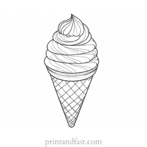 ice cream coloring page complex