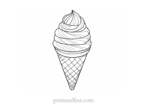 ice cream coloring page